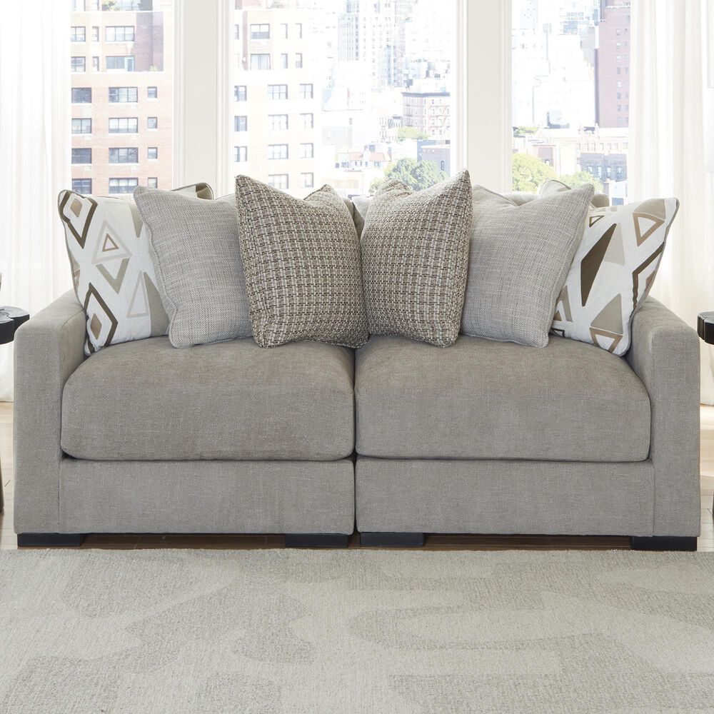 Ashley Aslan Court 2-Piece Symmetrical Sectional Loveseat in Flax, , large