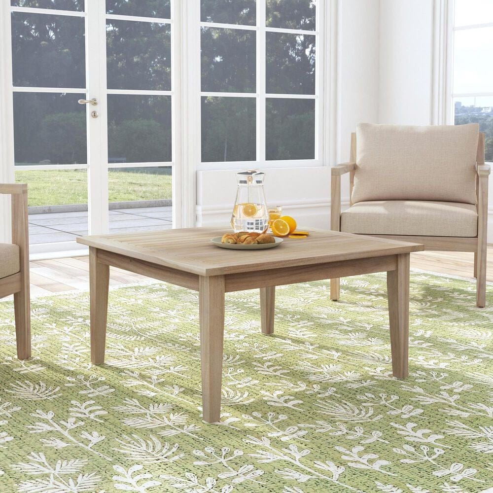 Linon Home Decor Teagon Square Coffee Table in Natural, , large