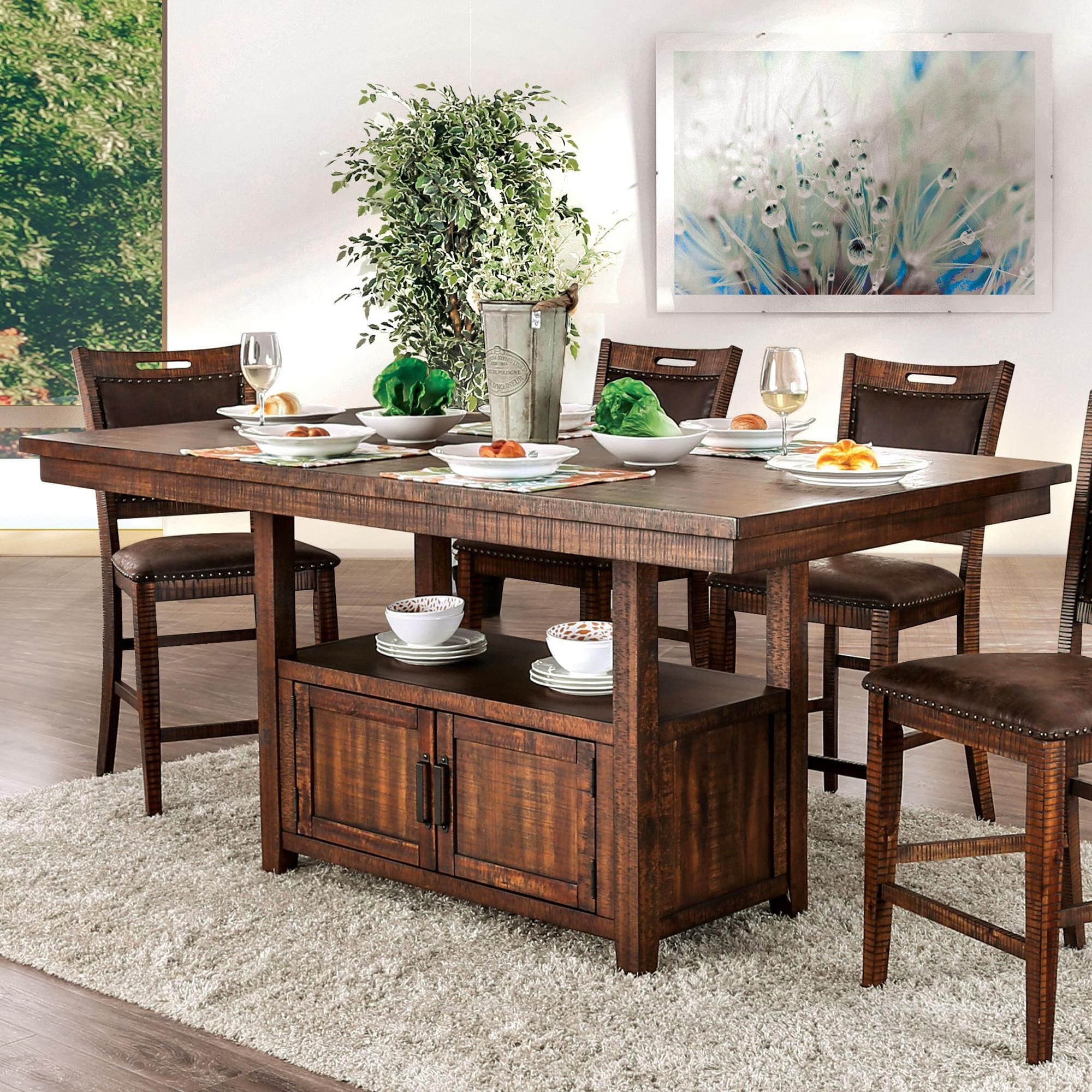 Counter height wood dining clearance table