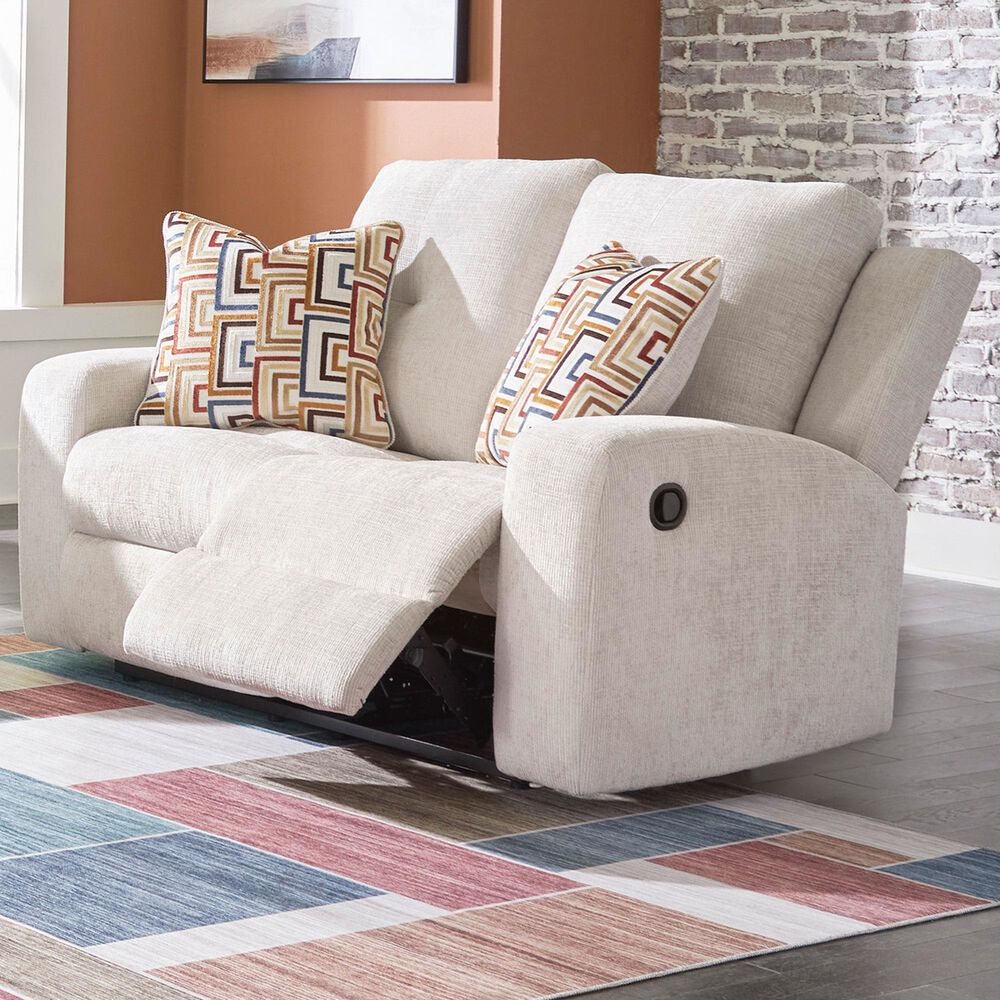 Ashley Danum Manual Reclining Loveseat in Stone, , large