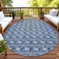 Dalyn Rug Company Soft Essentials Chevron Denim 8" Round Area Rug, , large