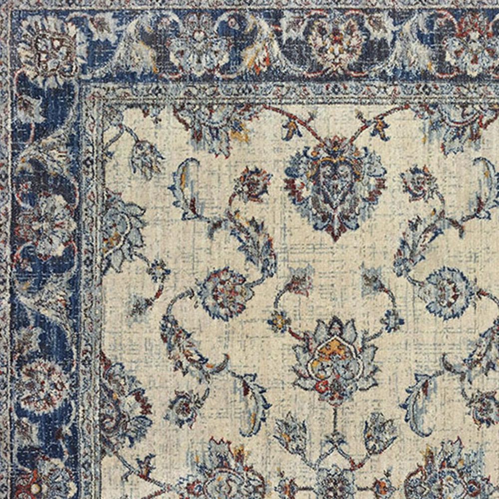 Oriental Weavers Pandora 1802R 2&#39;3&quot; x 7&#39;6&quot; Ivory and Blue Runner, , large