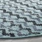 Safavieh Montauk 6" Round Turquoise, Blue and Black Area Rug, , large