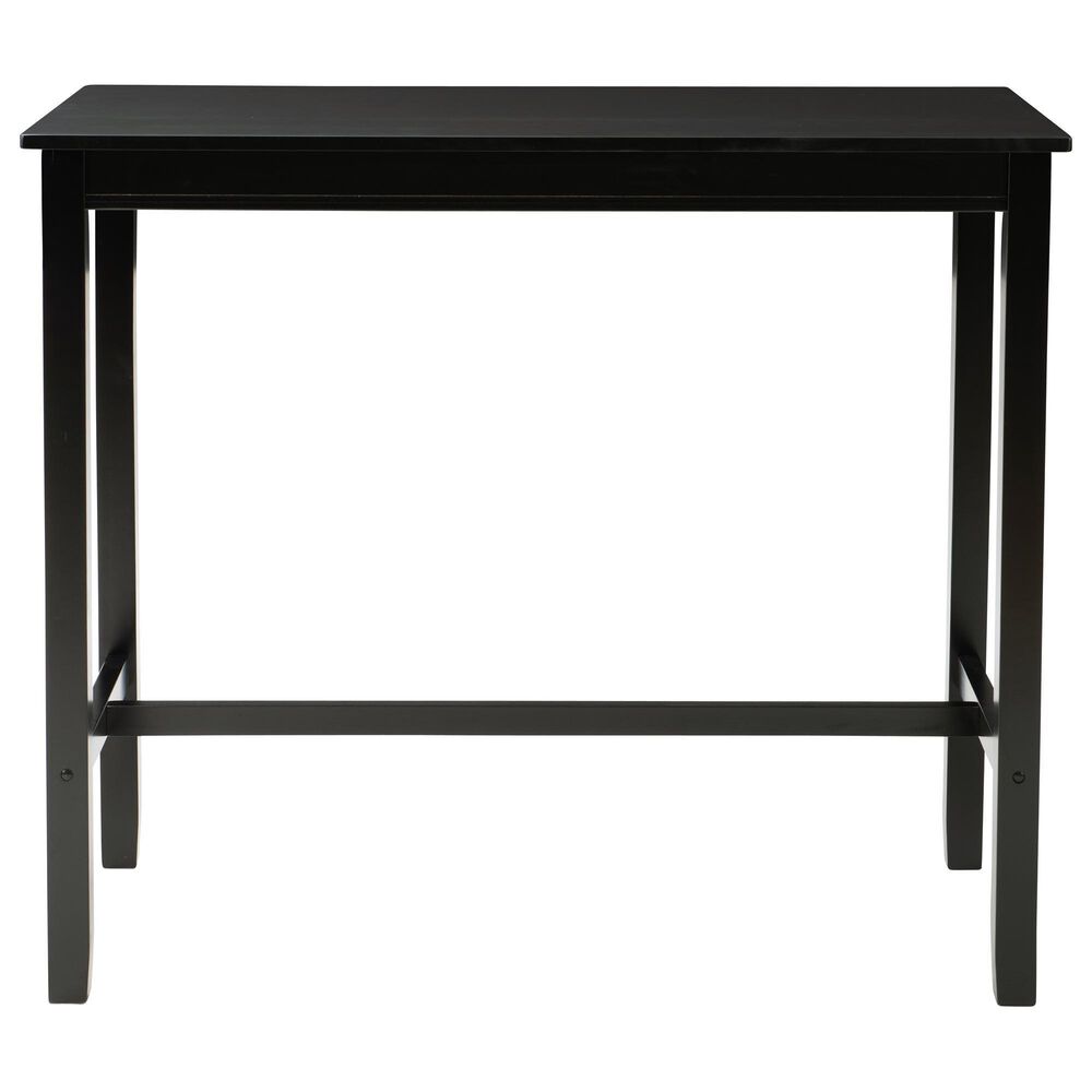 Linon Home Decor Claridge Bar Height Pub Table in Jet-Black - Table Only, , large