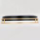 Vaxcel Northgate 16" 1-Light Flush Mount in Matte Black and Satin Gold, , large