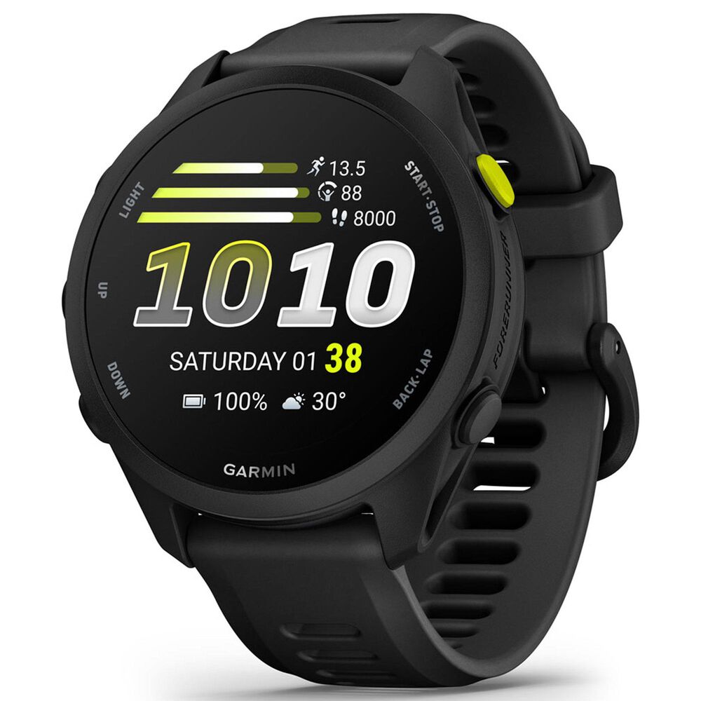 Garmin Forerunner 70 Smartwatch 42mm with Silicone Band in Black, , large