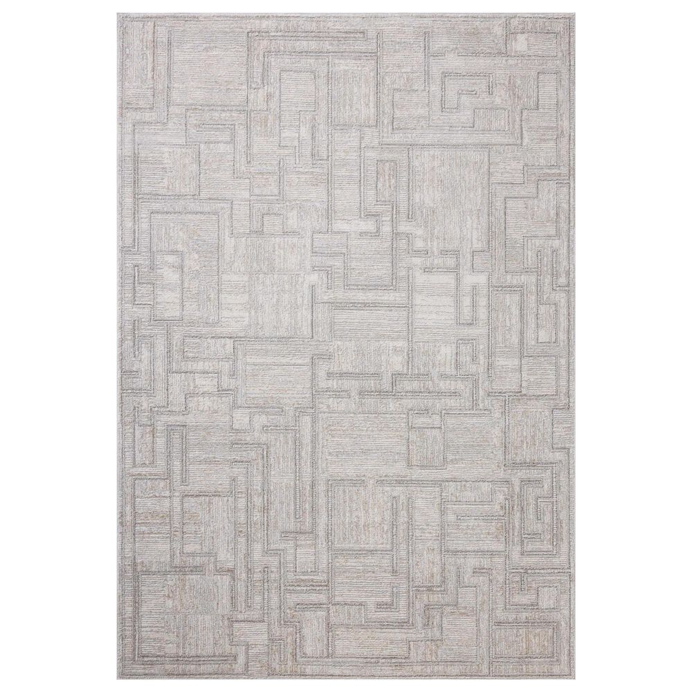 Loloi Hollis Gray and Ivory 5"3" x 7"6" Area Rug, , large