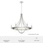Hunter Perch Point 6-Light Chandelier in Brushed Nickel, , large