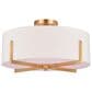 Vaxcel Surrey 4-Light Semi Flush Mount in Natural Brass, , large