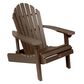 Highwood USA Hamilton Folding & Reclining Adirondack Chair in Weathered Acorn, , large