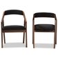 Baxton Studio Wendy Arm Chair with Black Cushion in Walnut Brown (Set of 2), , large