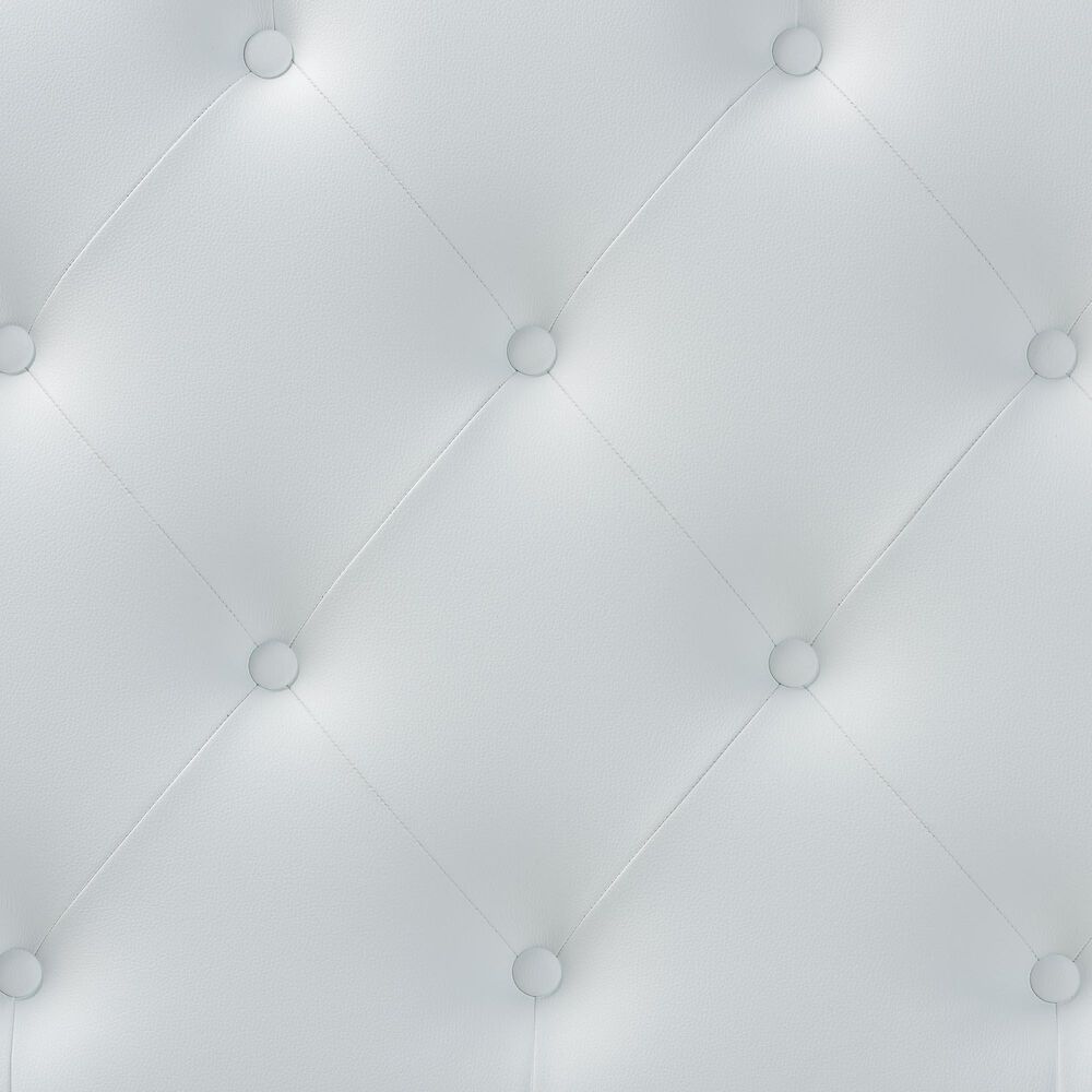 Baxton Studio Myra Full Headboard with White Upholstered in Black, , large