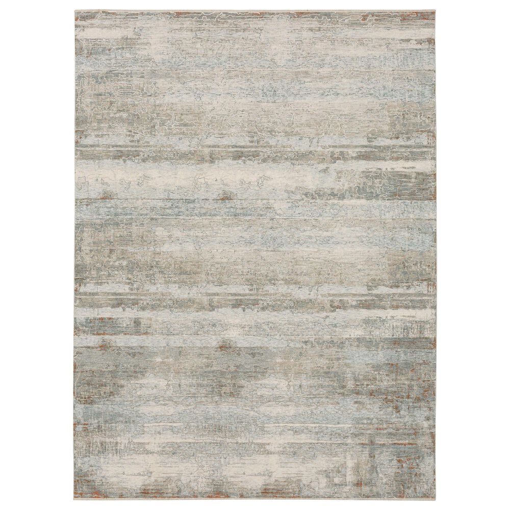 Karastan Solitude Silk Road 2"7" x 7"3" Cream Dark Grey Runner, , large