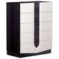 Global Furniture USA Hudson 5-Drawer Chest in White, Black and Grey, , large