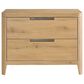 Universal Furniture Modern Walker 34" 2 Drawer Nightstand in Organic Natural Oak with AC Outlets and USB Ports, , large