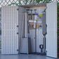 Hearth and Haven Outdoor Rust-Resistant Plastic Storage Shed with Adjustable Partition Design in White, , large
