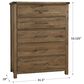 Viceray Collections Dovetail 5 Drawer Chest in Natural, , large
