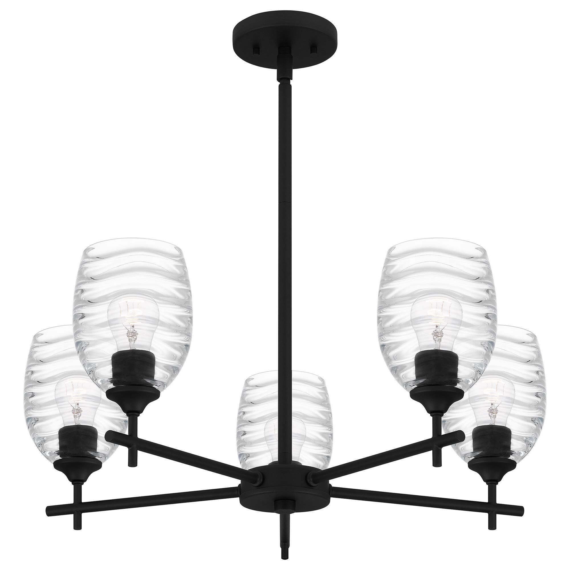Quoizel Lucy 5-Light Chandelier in Matte Black