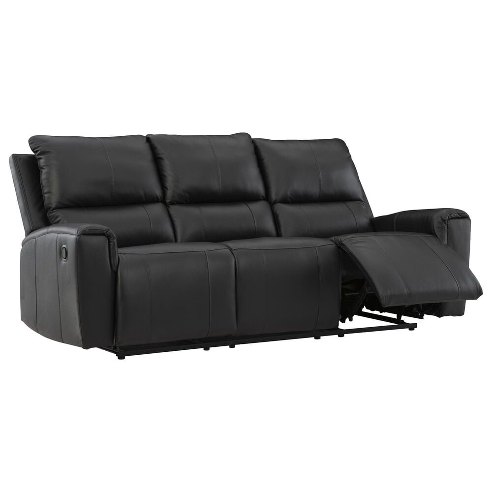 Ashley Glossmore Manual Reclining Sofa in Black, , large