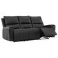 Ashley Glossmore Manual Reclining Sofa in Black, , large