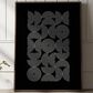 HOMLUX 24" x 18" Circles Canvas Art in Black and White, , large