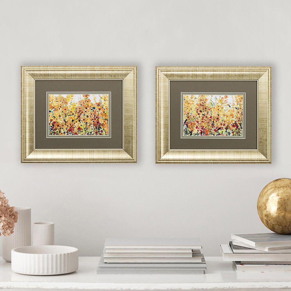 Propac &quot;Golden Summer Garden&quot; Wall Art in Orange &#40;Set of 2&#41;, , large