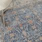 Nourison Starry Nights STN08 5" x 7" Light Blue Area Rug, , large