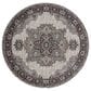 Amer Rugs Alexandria 6"7" Round Ivory and Stone Gray Area Rug, , large