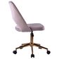 Impressions Vanity Maya Swivel Vanity Chair with Pink Cushion in Gold, , large