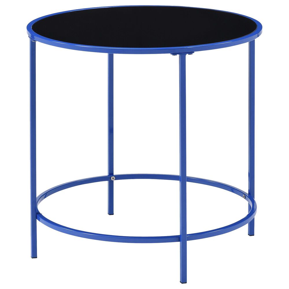 Furniture of America Villarreal Side Table in Blue, , large