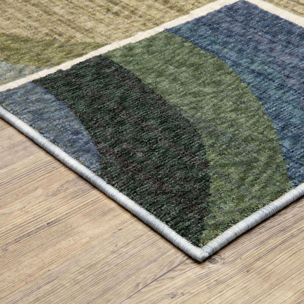 Oriental Weavers Tisdell TIS06 Blue and Green 3&#39;9&quot; x 5&#39;2&quot; Area Rug, , large
