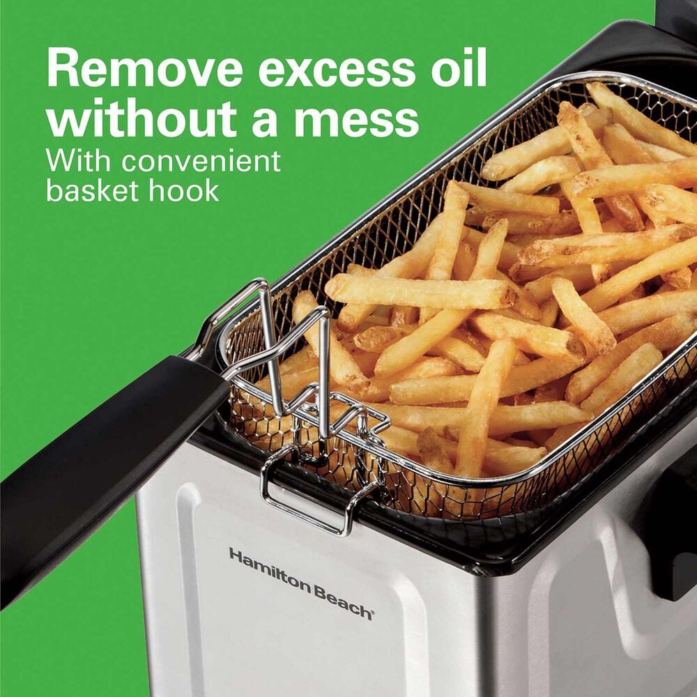 Hamilton Beach 6 Cup Stainless Steel Deep Fryer, , large