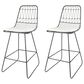 Hearth and Haven Niez Outdoor Counter Stool with Ivory Cushion in Gray (Set of 2), , large