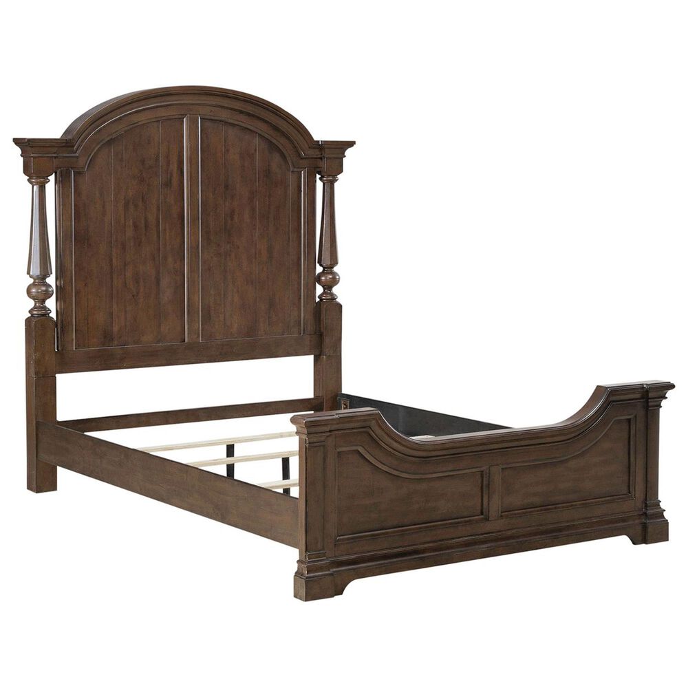 Liberty Furniture Arden Road Queen Poster Bed in Satin Cherry, , large