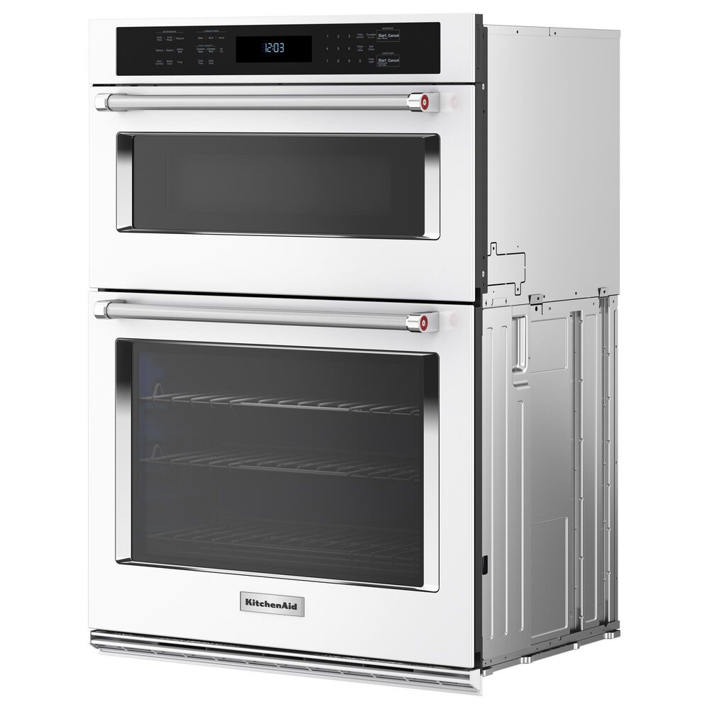 KitchenAid 30&quot; Electric Microwave Wall Oven Combo with Air Fry Mode in White, , large
