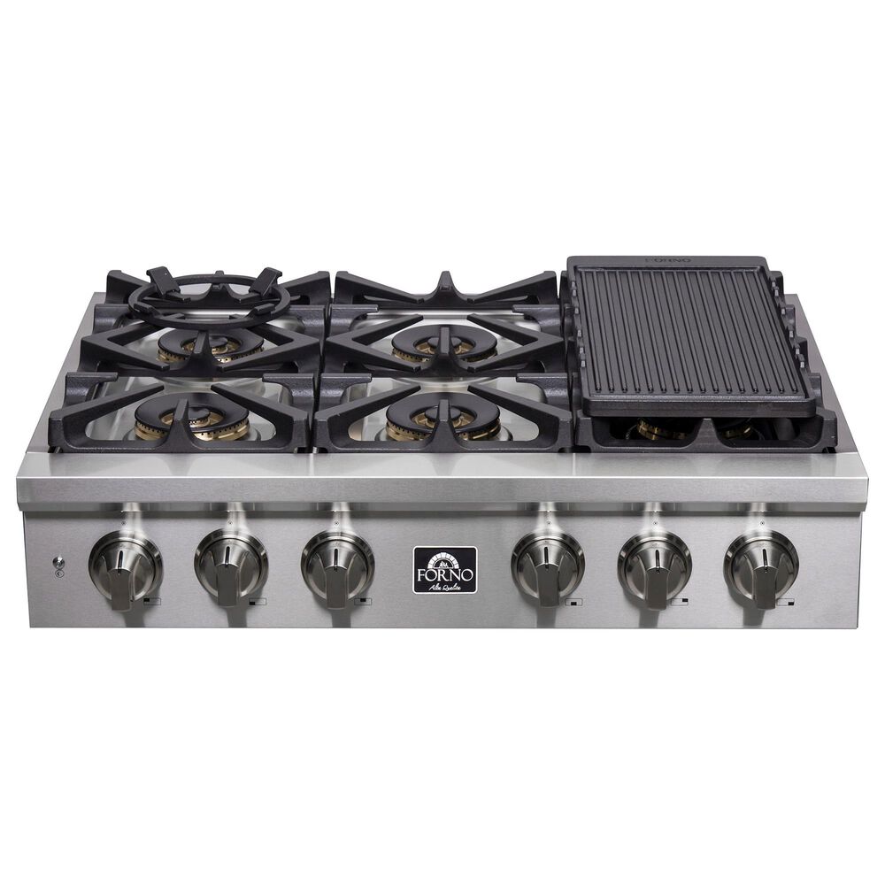 Forno Spezia Alta Qualita 36" Pro Style Gas Rangetop in Stainless Steel, , large