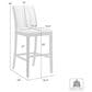 Armen Living Nolan 30" Bar Stool in Matte White, , large