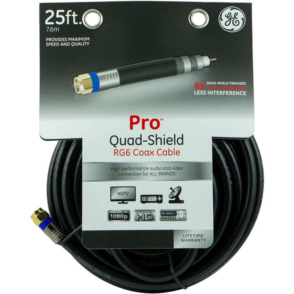 GE 25" RG6 Coax Cable, , large