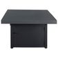 Plank And Hide Co 42" Square Firepit Top & Base in Black and Charcoal, , large