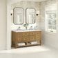 James Martin Vanities Breckenridge 60" Double Bathroom Vanity in Light Natural Oak with 3 cm Arctic Fall Solid Surface Top and Rectangular Sinks, , large