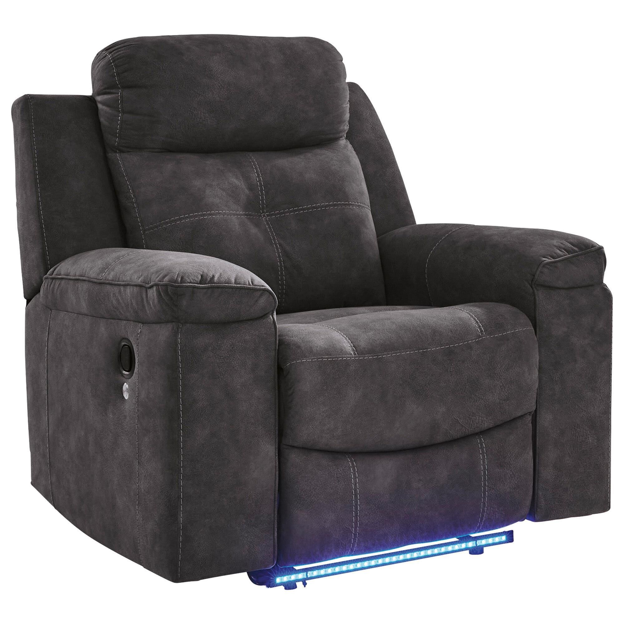 Ashley Brysonview Manual Zero Wall Recliner in Charcoal
