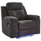 Ashley Brysonview Manual Zero Wall Recliner in Charcoal, , large