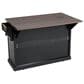 HOMLUX 54.9" Kitchen Island with Drop Leaf in Black and Brown, , large