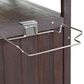 HOMLUX 40.5" Outdoor Kitchen Island with One Drawer in Brown and Stainless Steel, , large