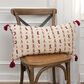 Rizzy Home Geometric 14" x 26" Down Filled Pillow in Natural and Red, , large