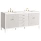 James Martin Vanities Myrrin 72" Double Vanity in Bright White with 3 cm Ethereal Noctis Quartz Top, , large