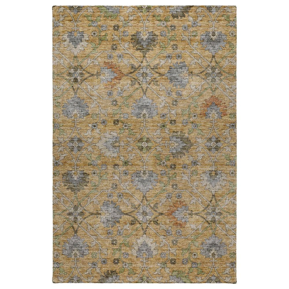 Dalyn Rug Company Silk Road Saffron, Gold, Copper, Gray, Olive and Fern 6"6" x 9"6" Area Rug, , large