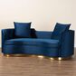 Baxton Studio Deserae Stationary Sofa in Navy Blue Velvet, , large