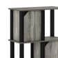HOMLUX 4-Tier Storage Bookcase with Three Doors in French Oak and Black, , large