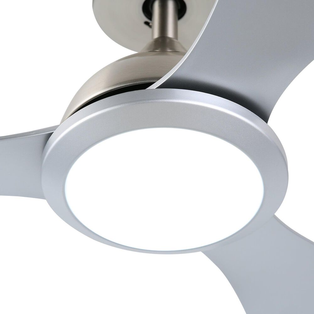 HOMLUX 52" Indoor Ceiling Fan with LED Light in Silver, , large